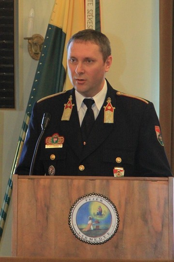 Magosi Lajos t. alezredes, a Fejr Megyei Katasztrfavdelmi Igazgatsg igazgatja (fot: Katasztrfavdelem)