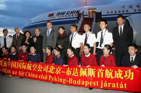 Elindult az Air China Peking-Budapest jrata