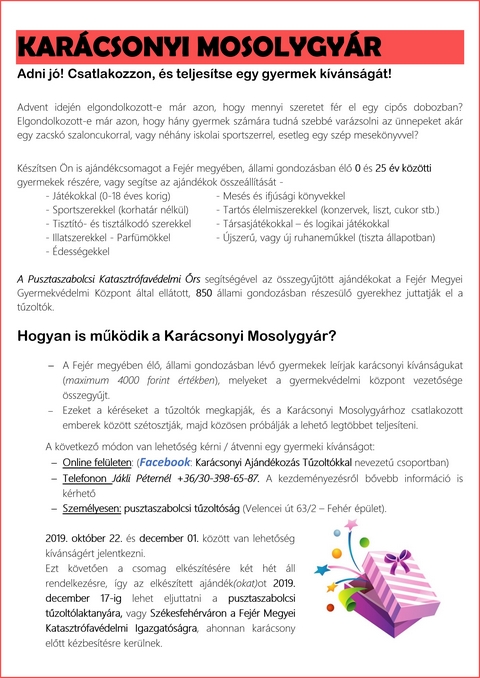 Karcsonyi Mosolygyr 2019